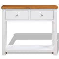 Solid Oak Console Table with Drawers J891