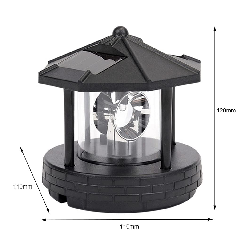 2 Pcs Solar Powered Lighthouse Shape Light N725383