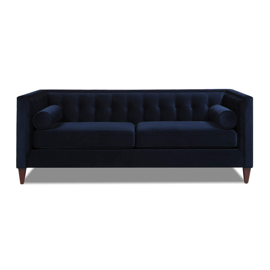 Dark Navy Blue Performance Velvet Tufted Sofa X625887