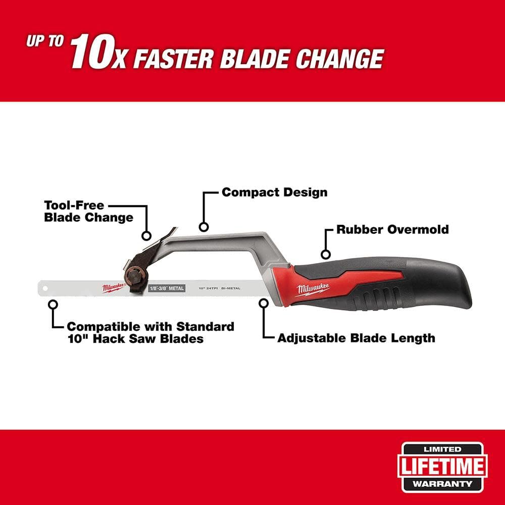 Compact Hand Operated Hack Saw 10 Inch V83793