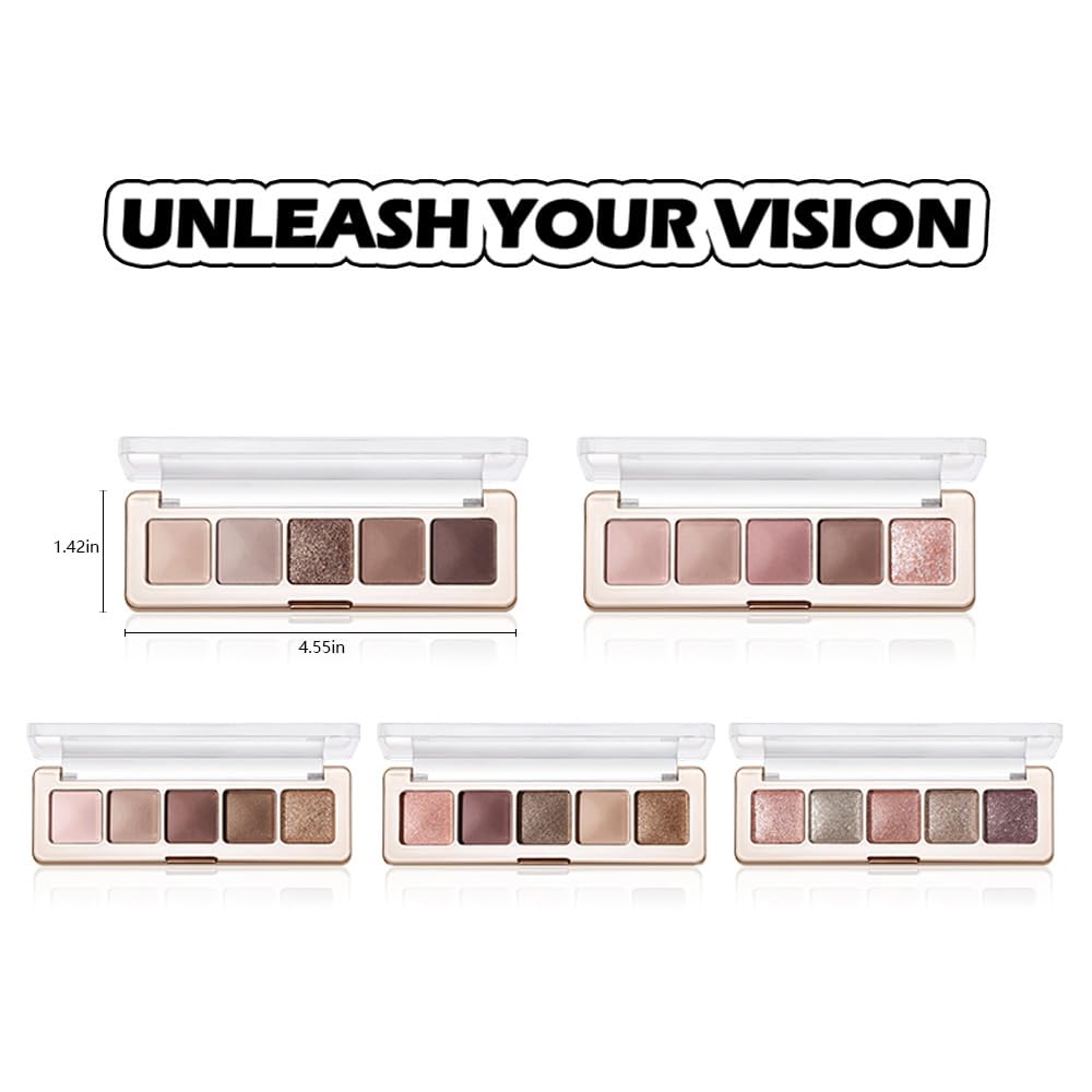 5 Colors Matte and Shimmer Eyeshadow Palette H4926