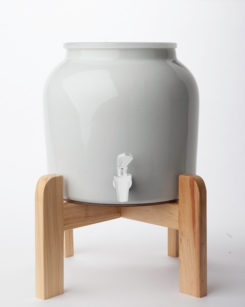 Porcelain 2.5 Gallon Water Dispenser with Counter Stand T233