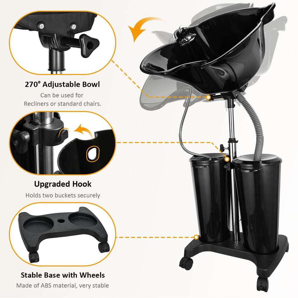 Portable Shampoo Bowl with Electric Pump K532