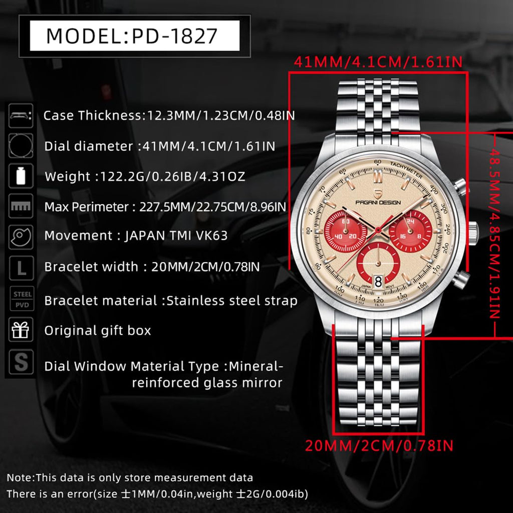 41MM Stainless Steel Chronograph Watch Z2387