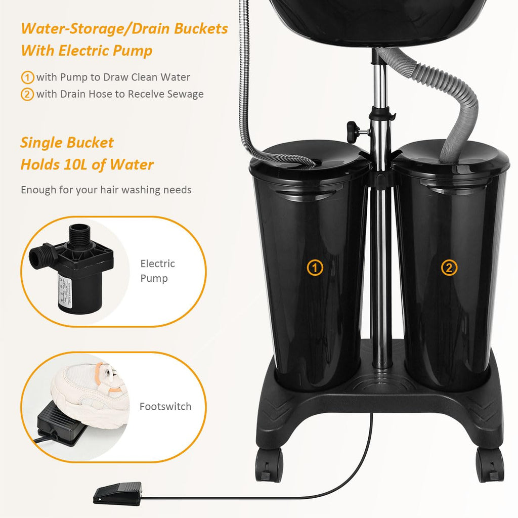Portable Shampoo Bowl with Electric Pump K532