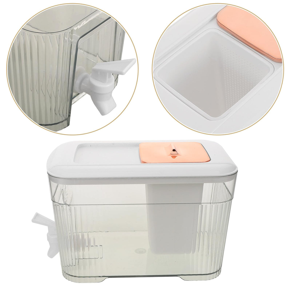 Cold Water Jug with Faucet White Q65662