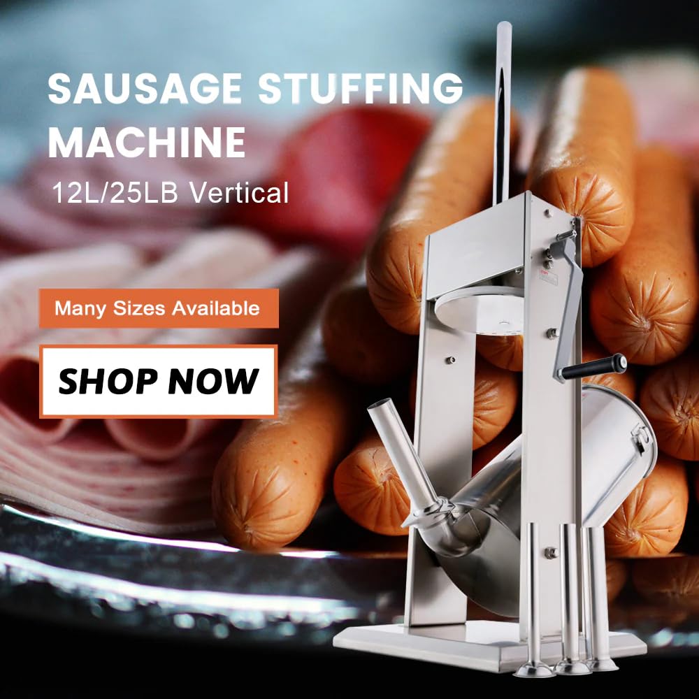 25 Lb Stainless Steel Vertical Sausage Stuffer J7840