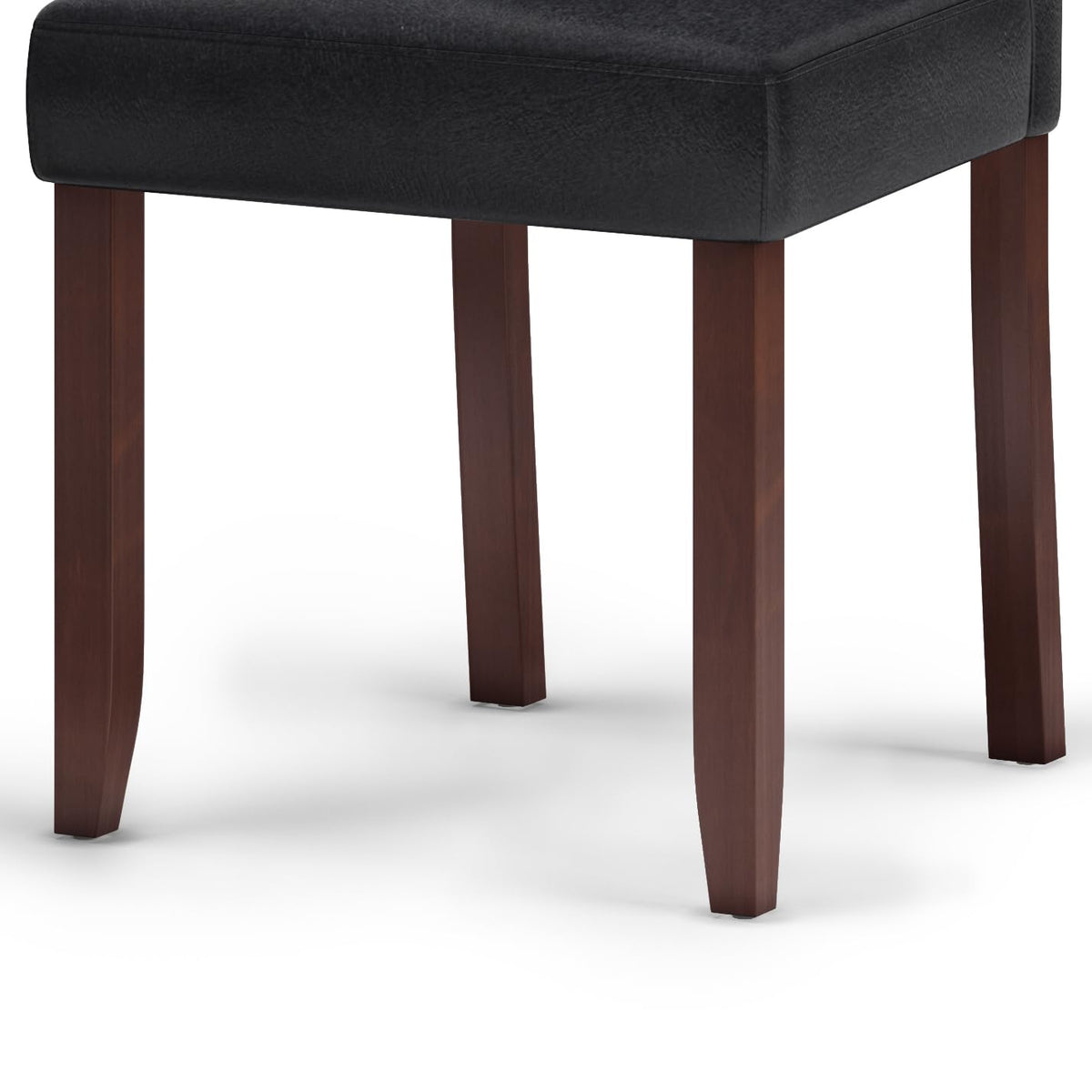Vegan Leather Parsons Dining Chairs Black Set of 2 N264