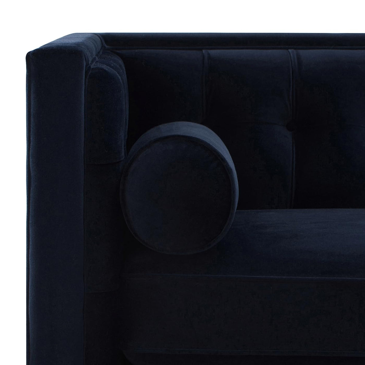 Dark Navy Blue Performance Velvet Tufted Sofa X625887