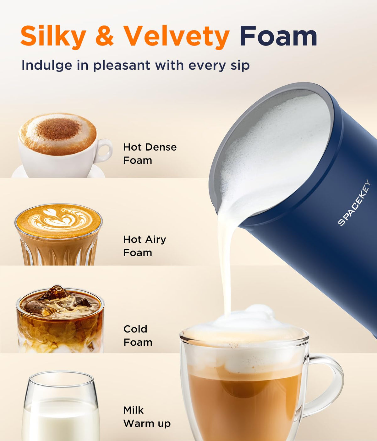 4-in-1 Electric Milk Frother V6254