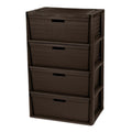 Brown 4 Drawer Storage Tower H35943