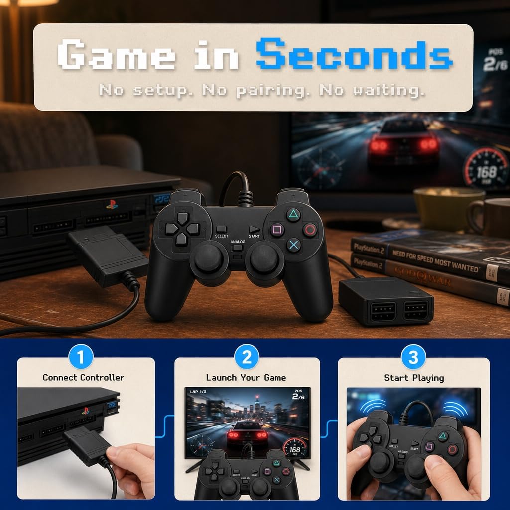 Wired PS2 Controller 2 Pack X215714
