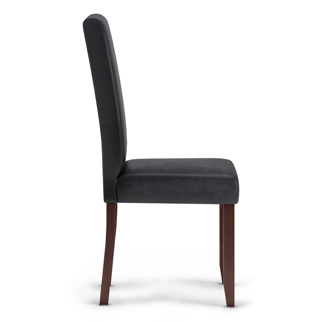 Vegan Leather Parsons Dining Chairs Black Set of 2 N264