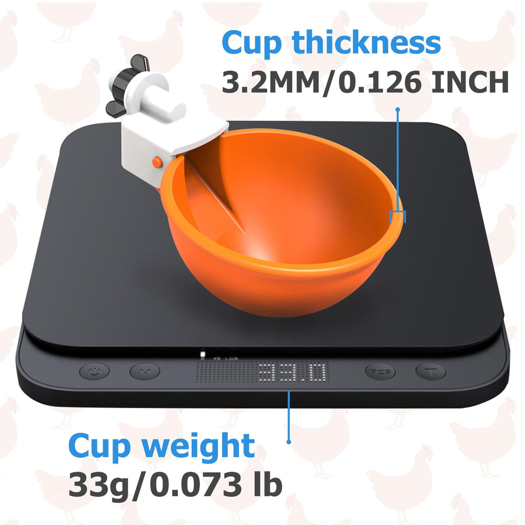 Large Automatic Chicken Waterer Cups with Inserts 5 Pack E8196