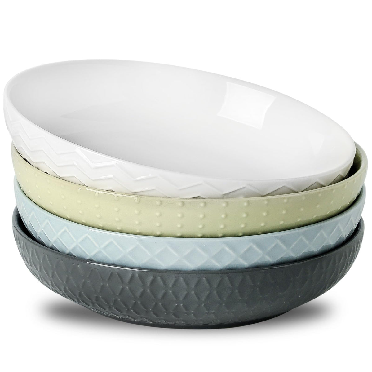 9.1'' 42 OZ Ceramic Pasta Bowls Set of 4 A77961