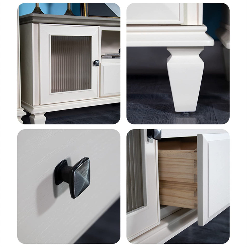 Modern TV Stand with 2 Drawers, 2 Storage Cabinets & 1 Open Shelf O49351