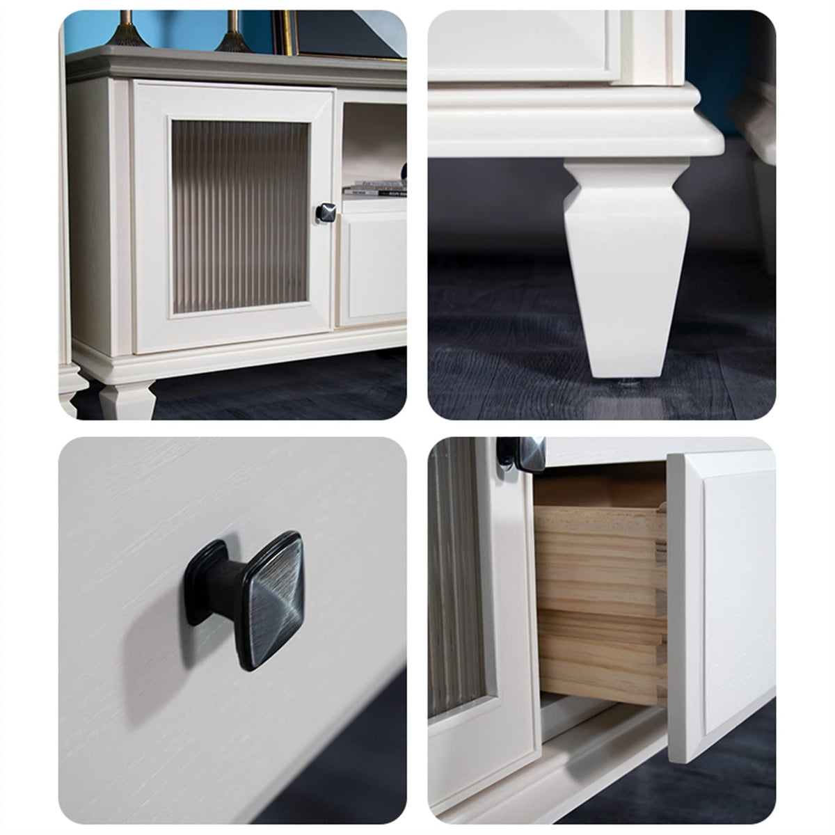 Modern TV Stand with 2 Drawers, 2 Storage Cabinets & 1 Open Shelf O49351