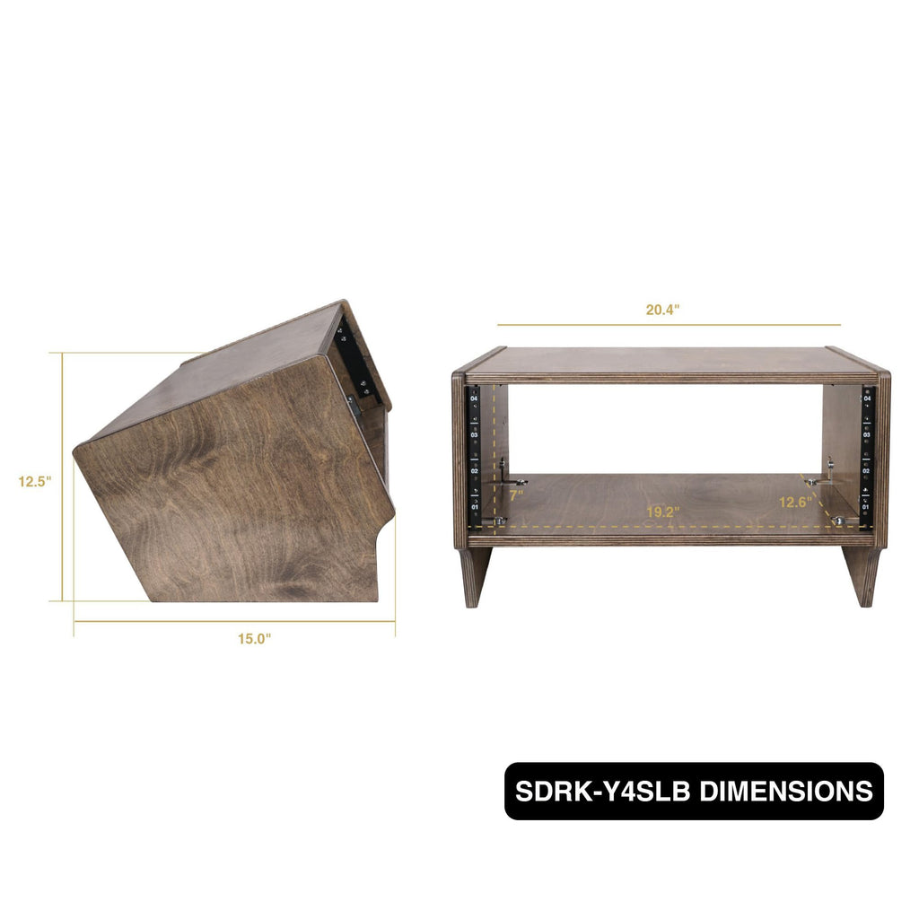 4U Angled Desktop Studio Rack with Baltic Birch Plywood F819501