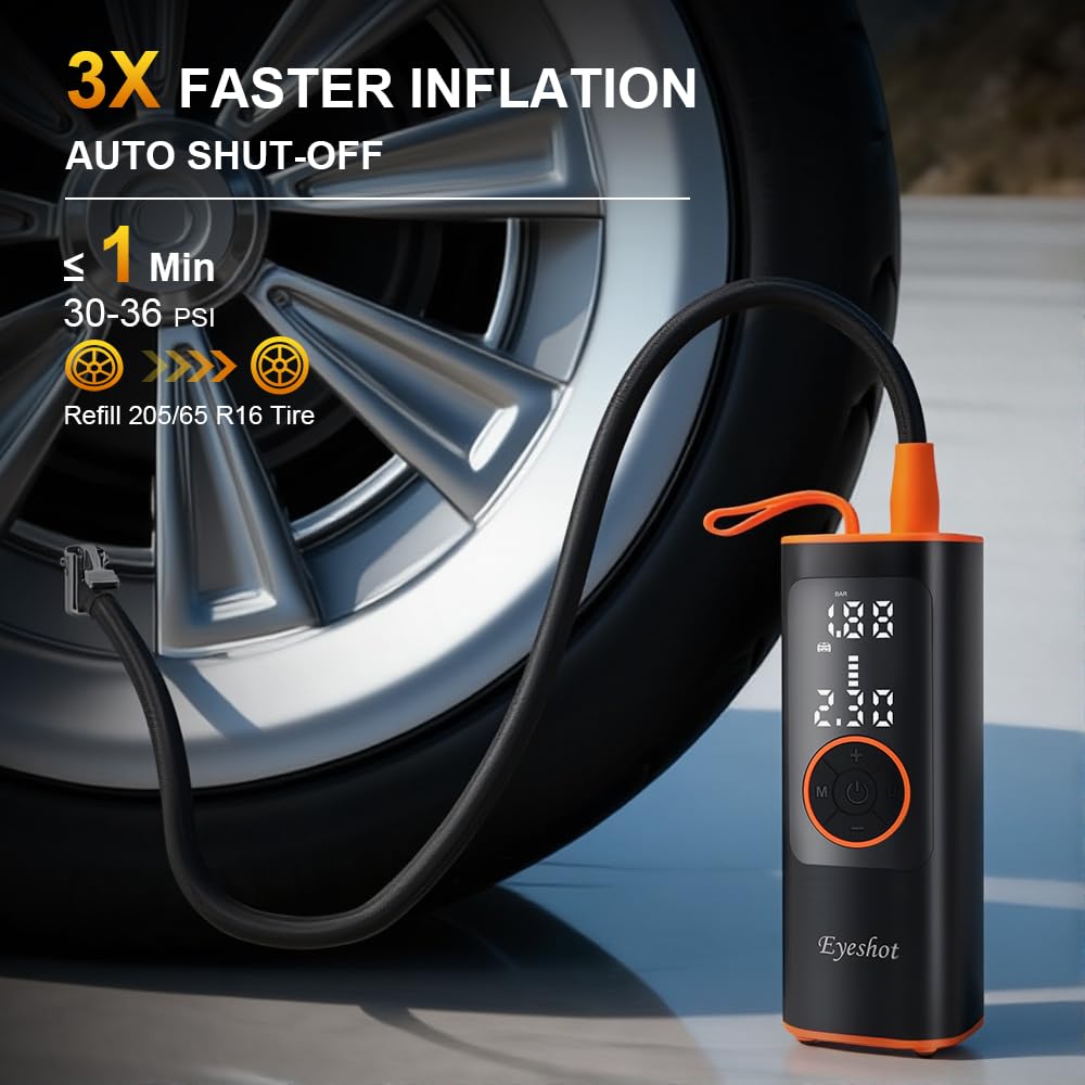 150PSI Cordless Portable Air Compressor with Digital Pressure Gauge I556