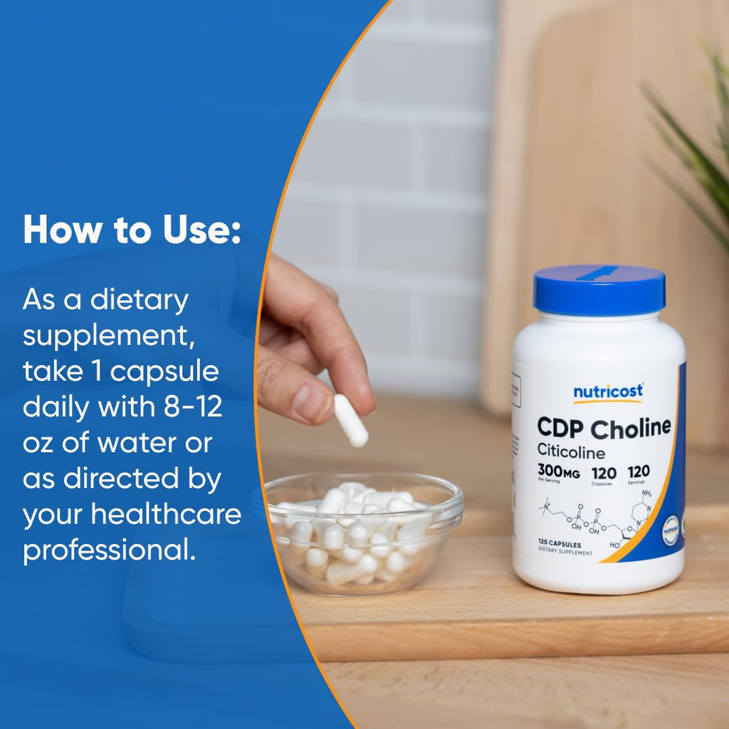 CDP Choline 300mg 120 Vegetarian Capsules M853815