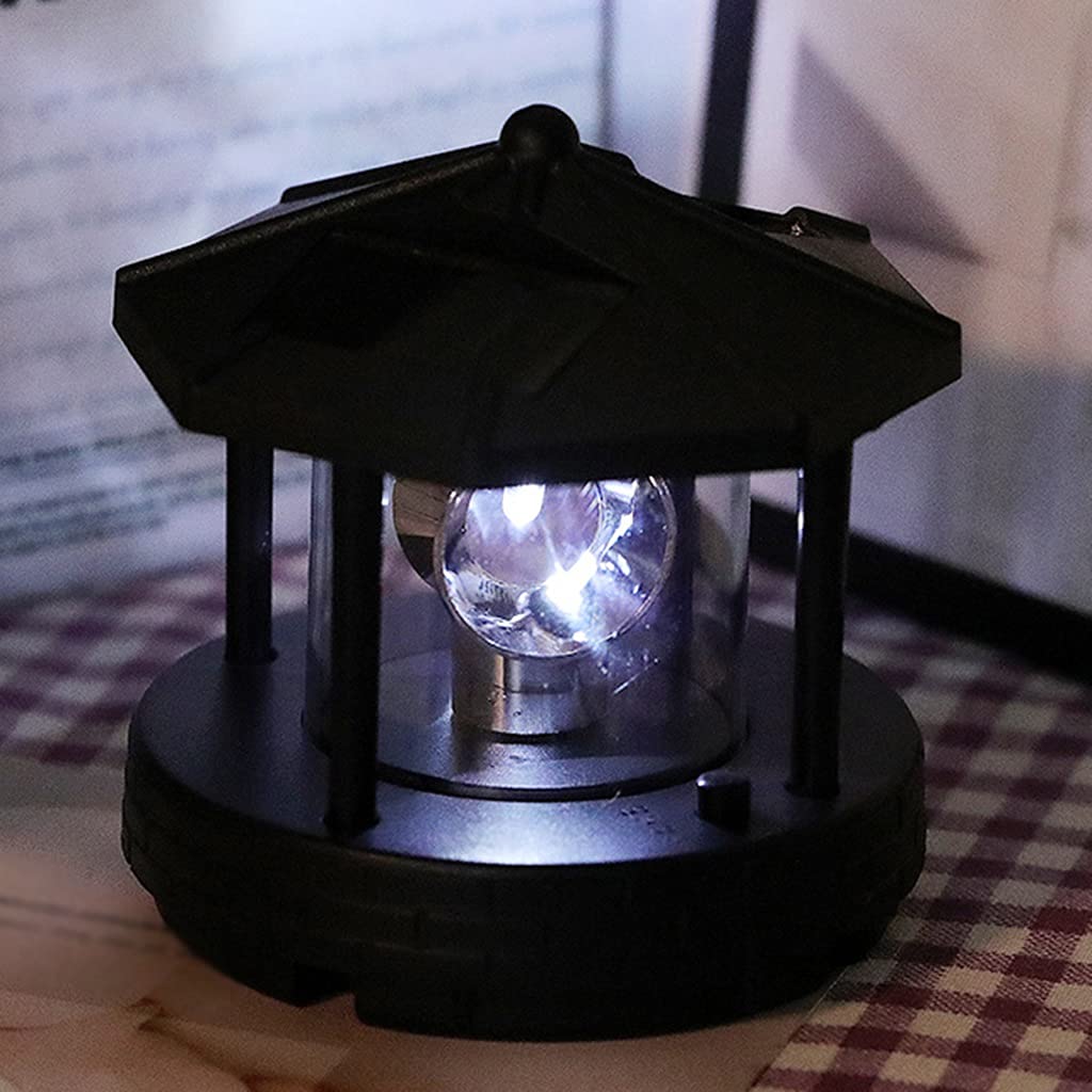 2 Pcs Solar Powered Lighthouse Shape Light N725383