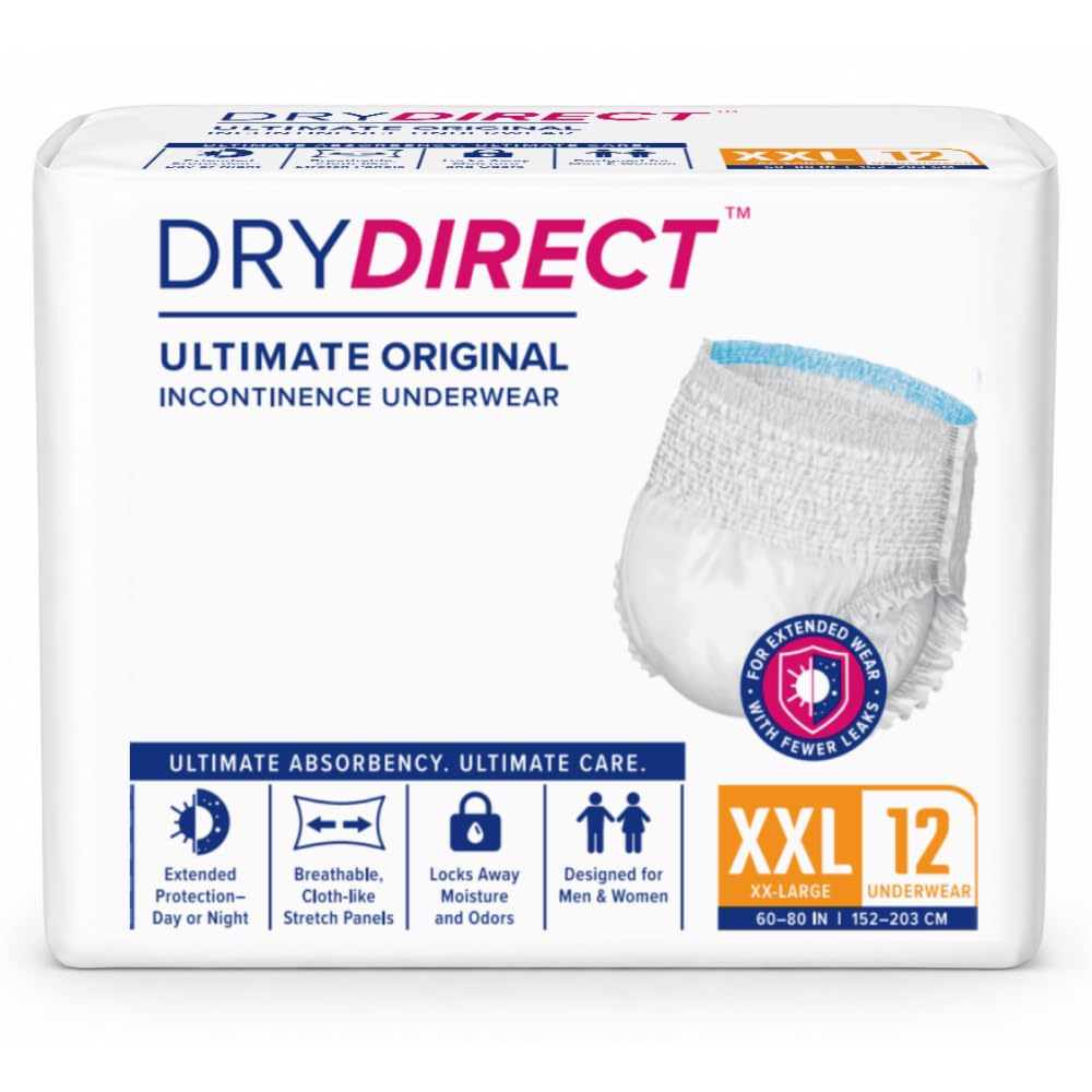 XX-Large Disposable Adult Diapers, Pack of 12 T796803