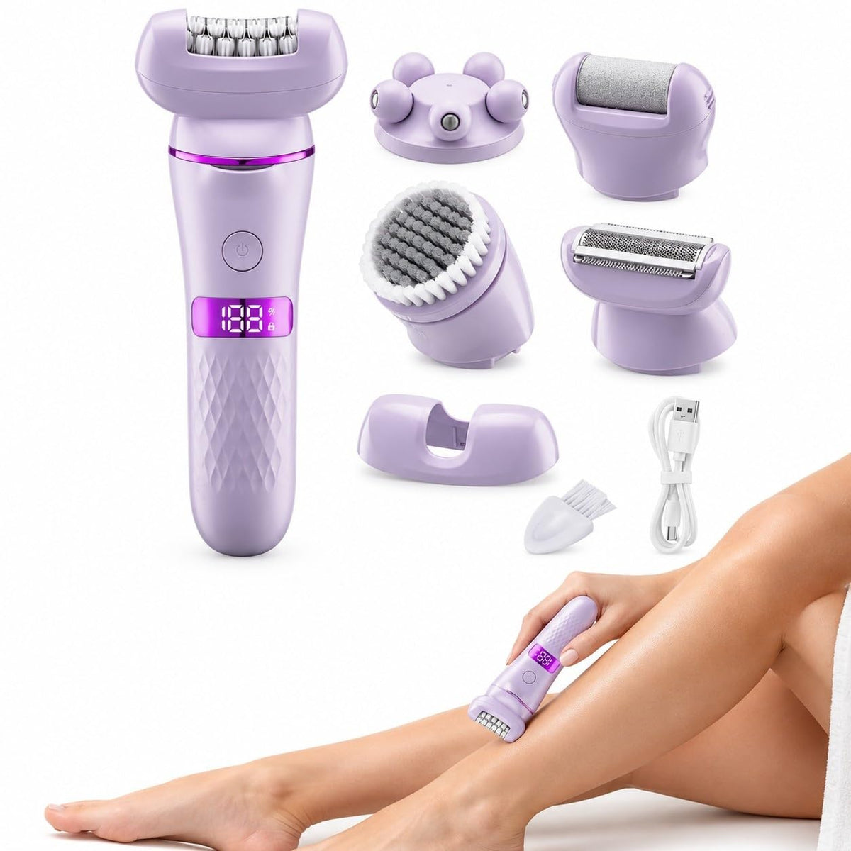 5-in-1 Electric Shaver IPX7 Waterproof Y7108