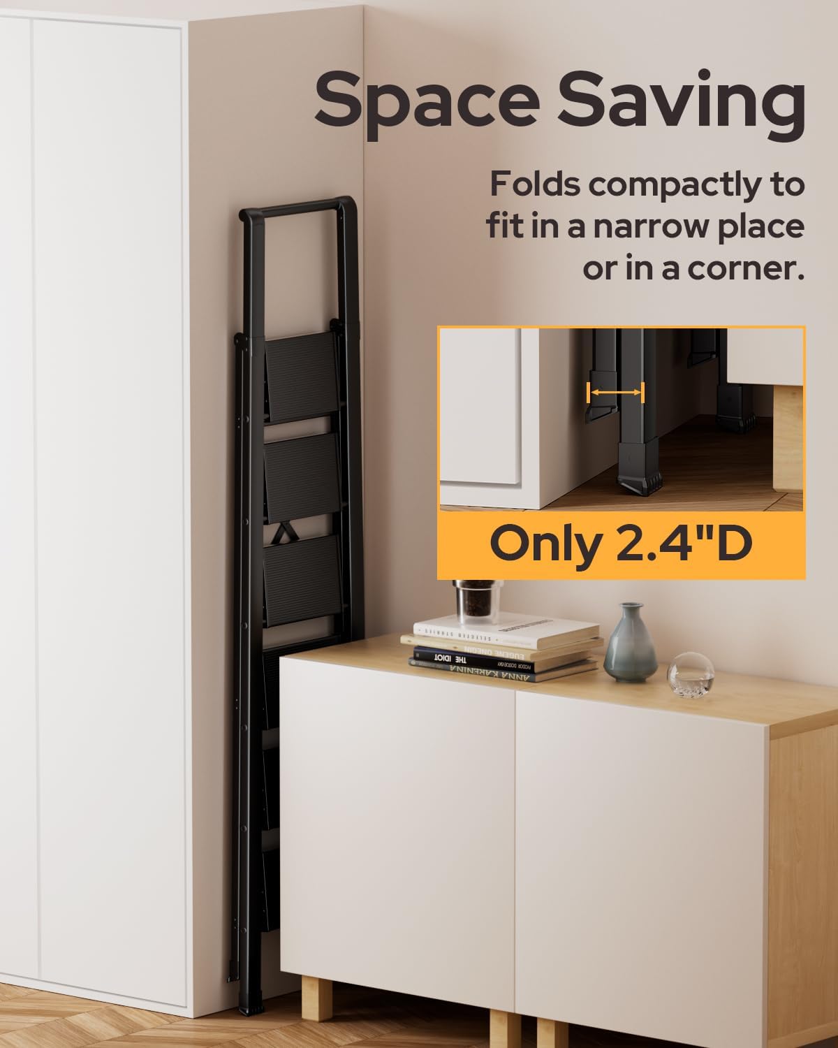 Black Foldable 6 Step Ladder K817