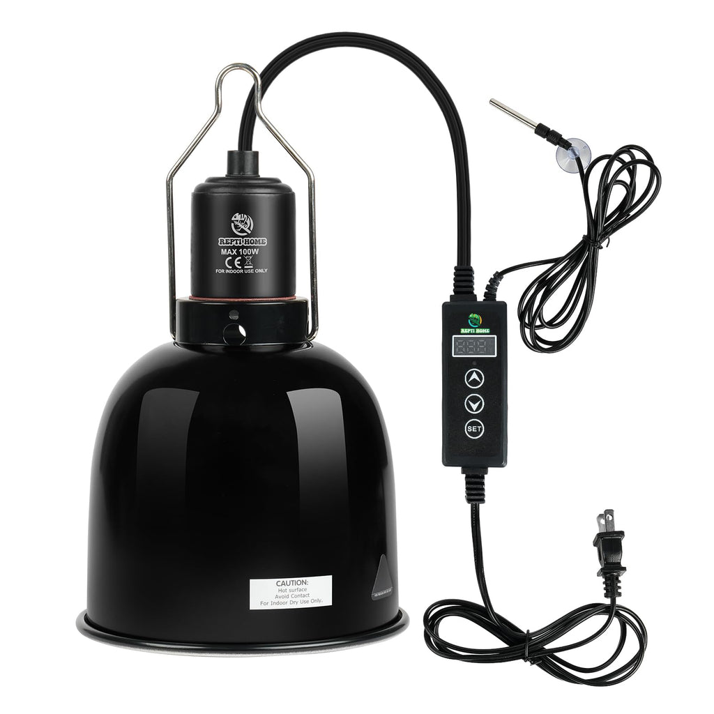 5.5 Inch Deep Dome Reptile Light Fixture with Dimming Thermostat D280152