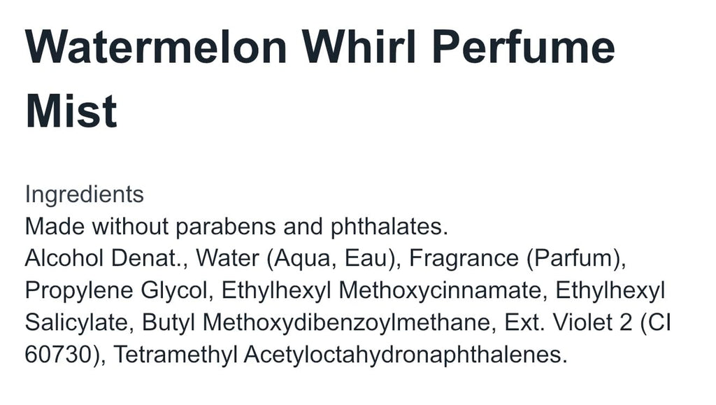 Watermelon Whirl Perfume Mist 8 oz F2955