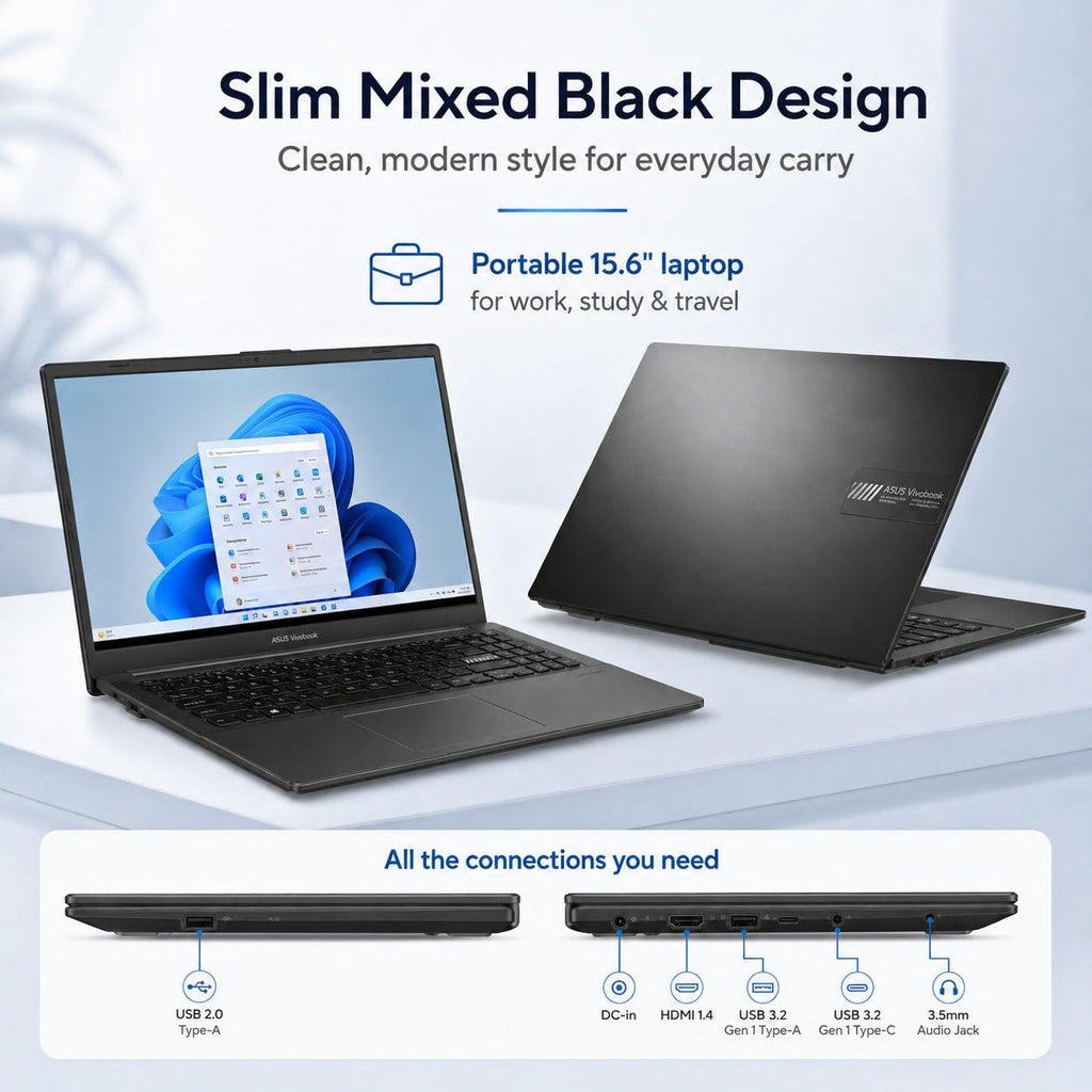 15.6" FHD Laptop AMD Ryzen 5 8GB RAM 512GB SSD A5996