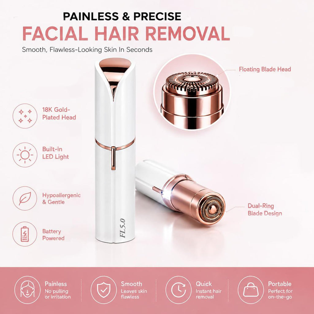 Facial Hair Remover with LED Light J695227
