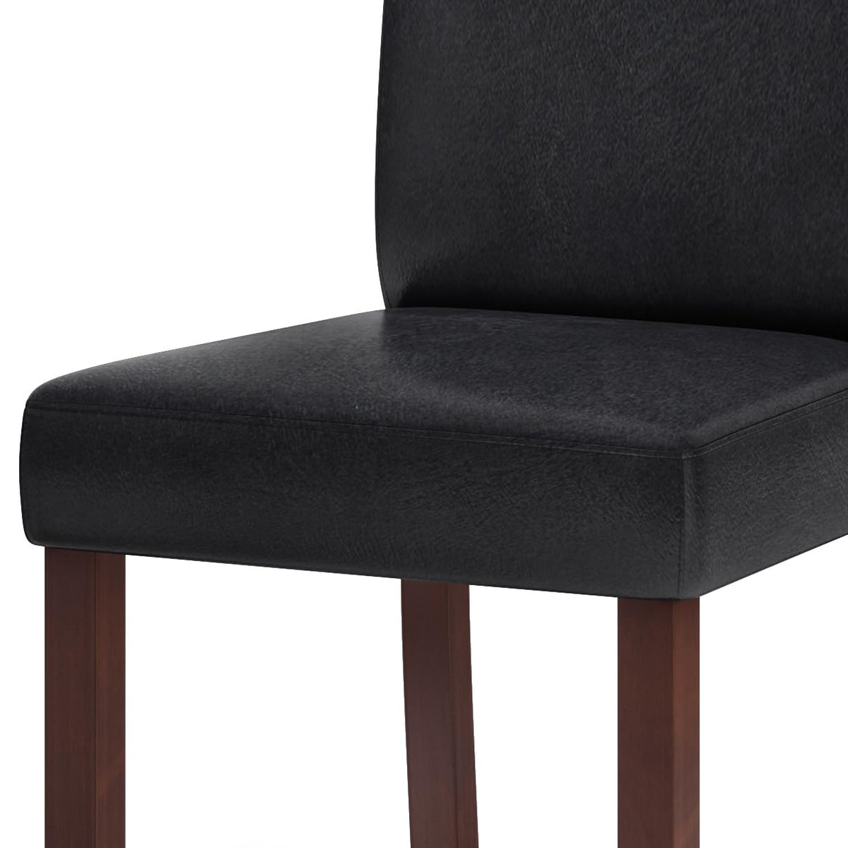 Vegan Leather Parsons Dining Chairs Black Set of 2 N264