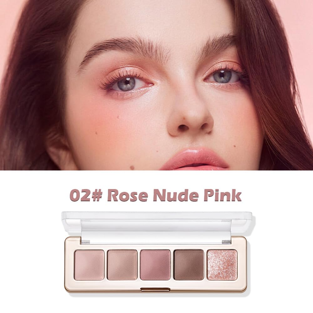 5 Colors Matte and Shimmer Eyeshadow Palette H4926