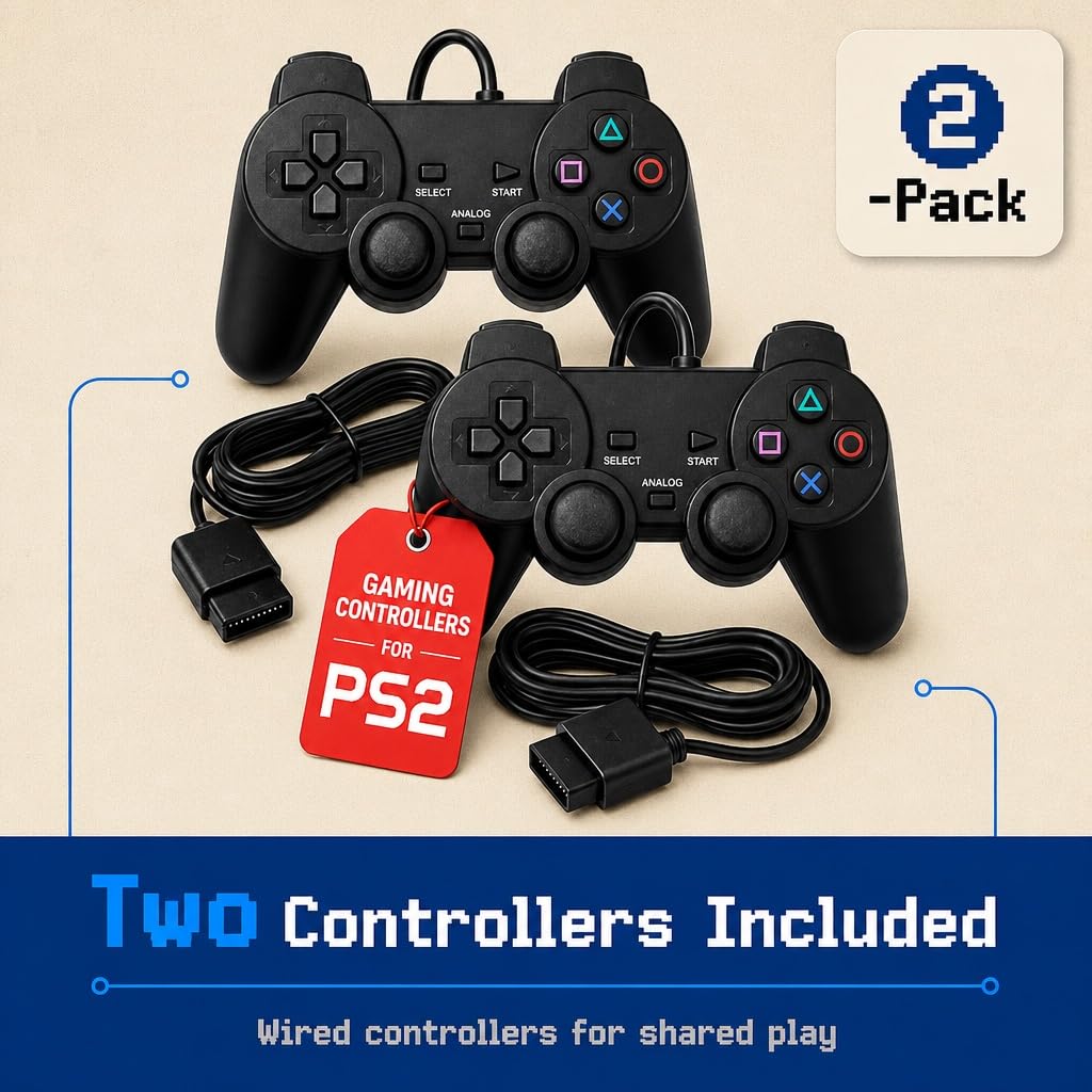 Wired PS2 Controller 2 Pack X215714