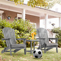 Folding Adirondack Chairs Set of 2 Grey N317936