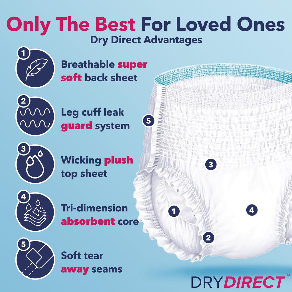 XX-Large Disposable Adult Diapers, Pack of 12 T796803