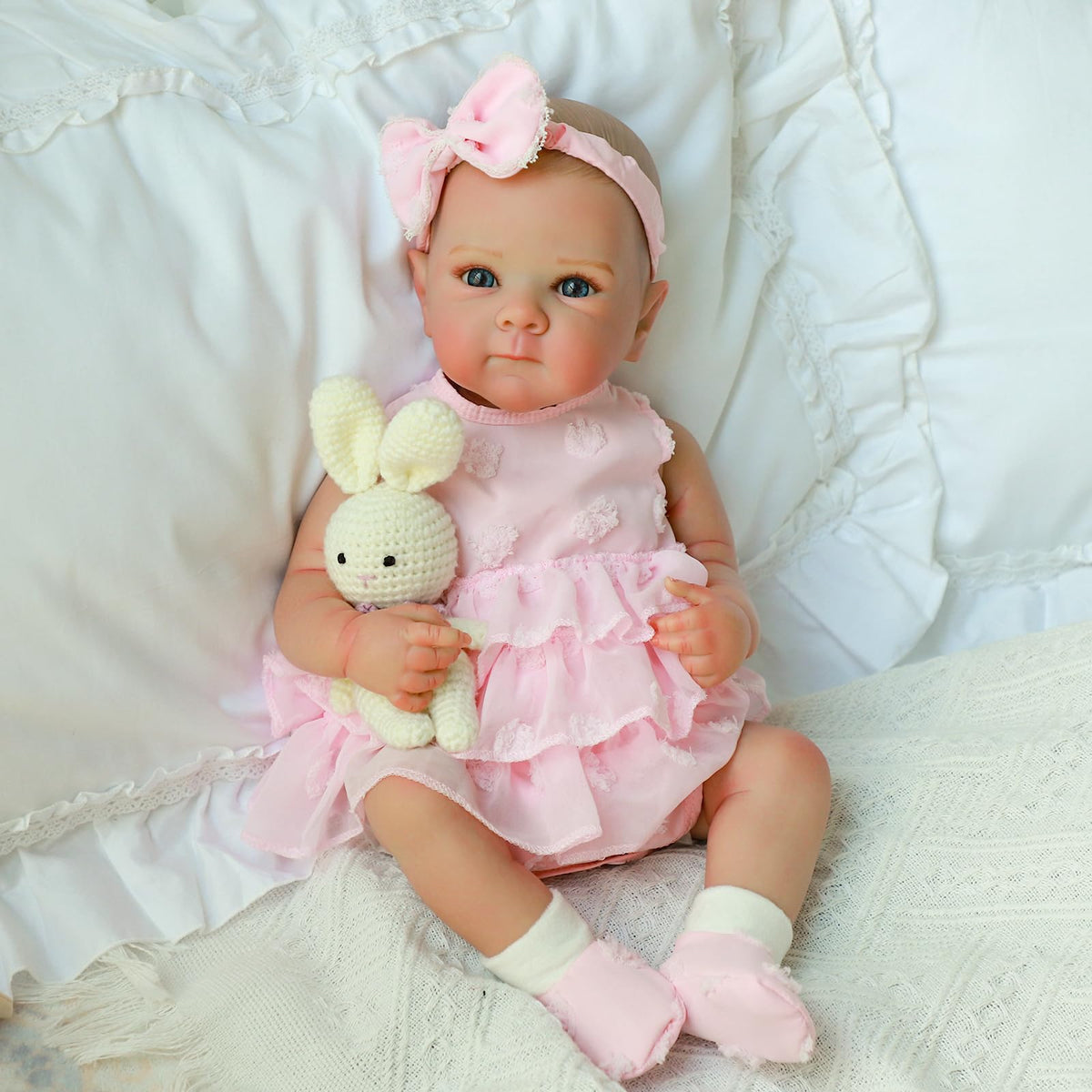 20 Inch Realistic Lifelike Newborn Baby Doll Girl with Vinyl Body P6580