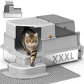 XXXL Stainless Steel Cat Litter Box with Lid X5210