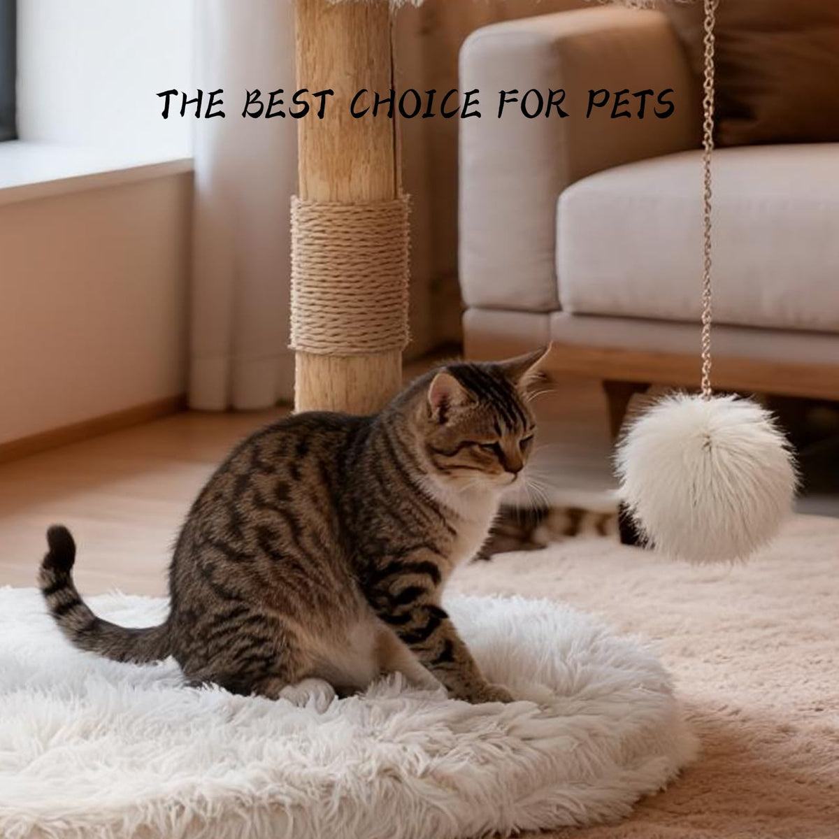 Modern Cat Tree Tower with Sisal Scratching Post V4021