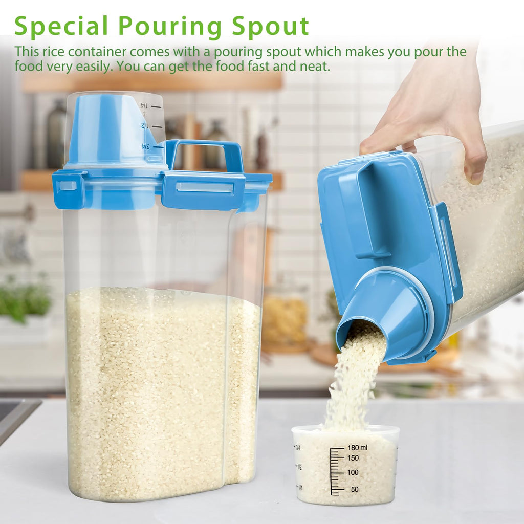 Airtight Rice Storage Container with Measuring Cup A824