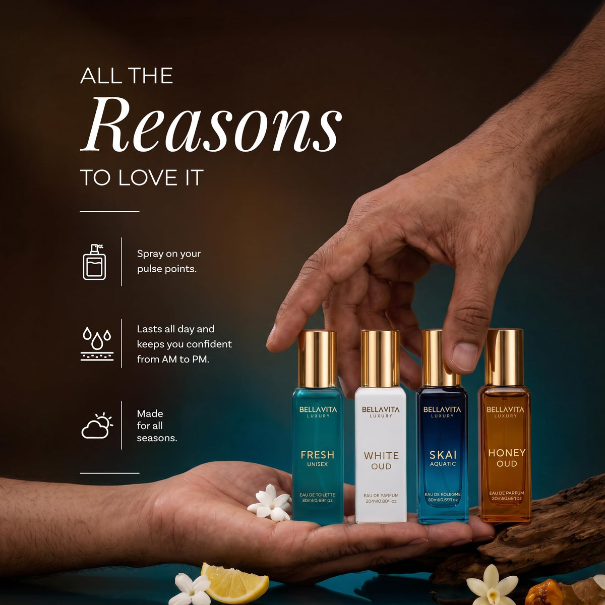 Unisex Perfume Gift Set with Honey & White Oud X6173