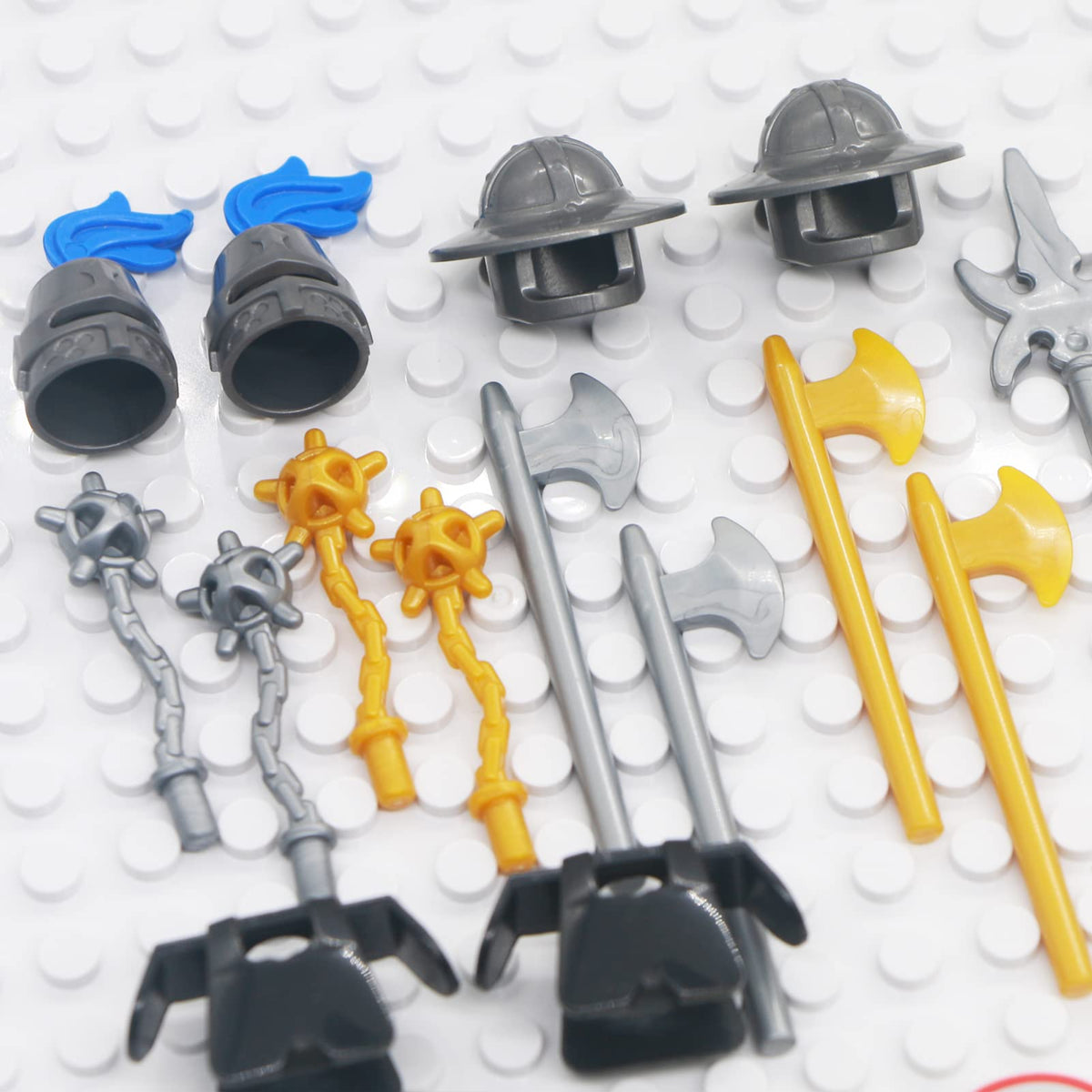Building Block Medieval Weapon Armor Swords Helmet Horse V762