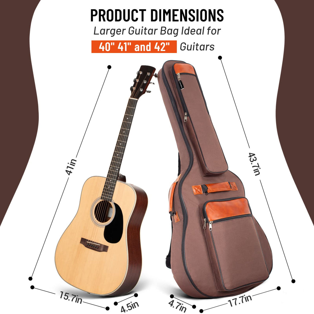 40 41 42 In 6 Pockets Water Resistent Oxford Cloth Padded Guitar Bag O861645