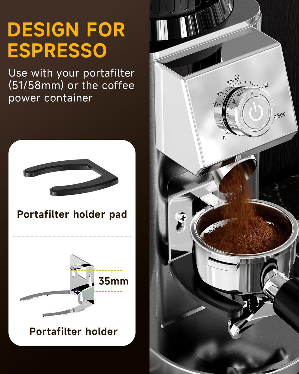 Conical Burr Espresso Grinder S489
