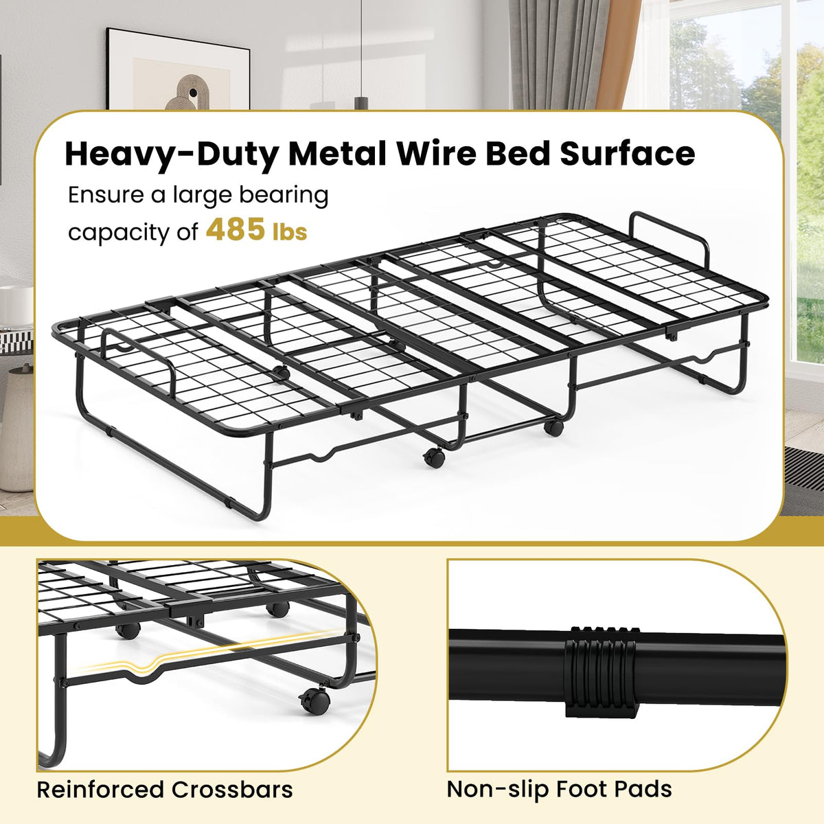 Twin Folding Bed with Mattress B82138
