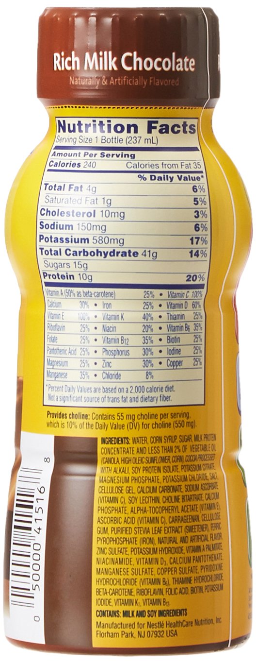Chocolate Nutritional Drink 8 oz Bottle 24 Ct C1846