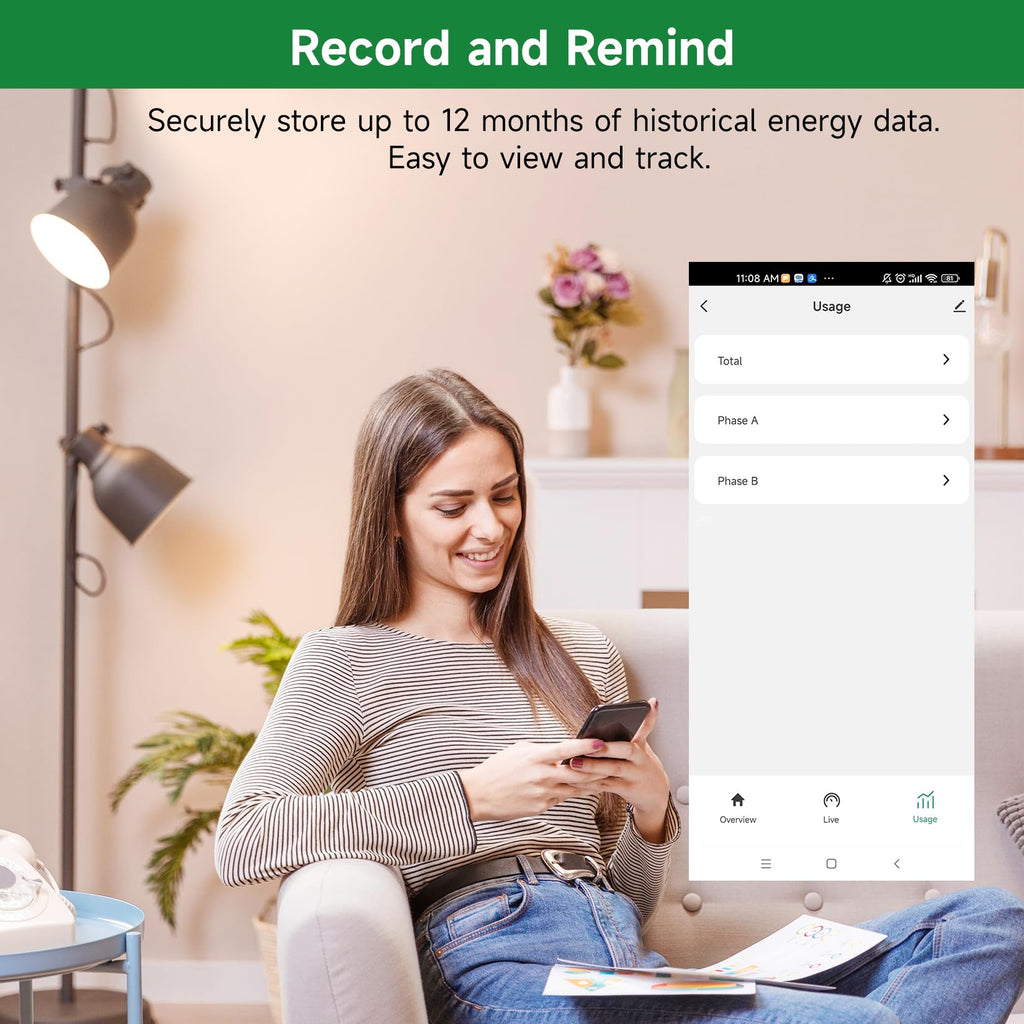 WiFi Energy Monitor with 2 * 80A Clamps S67310