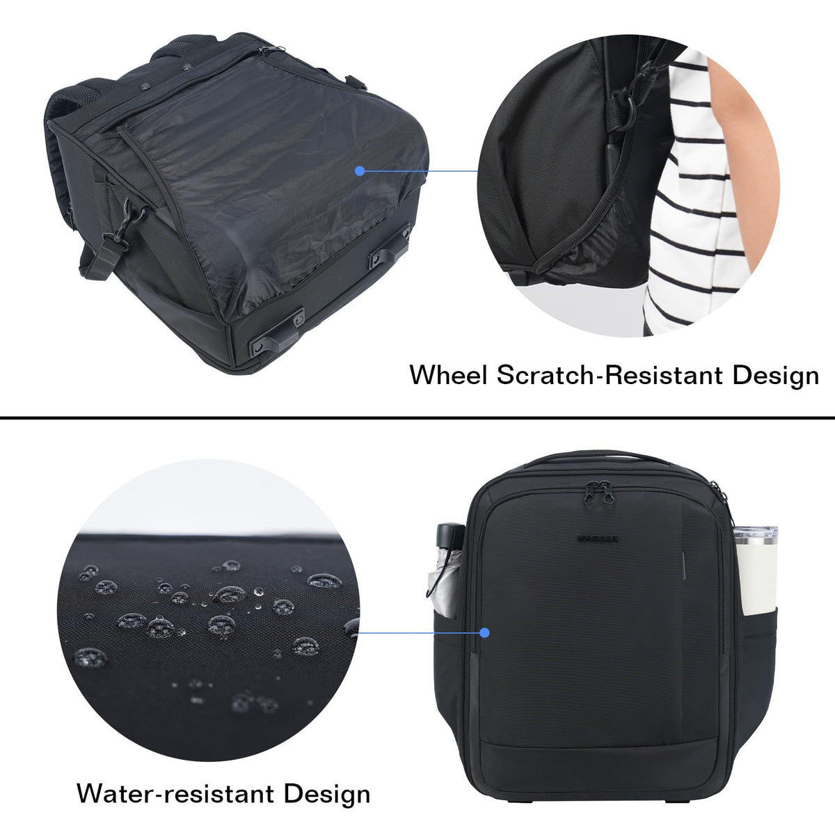 16-inch Underseat Carry On Suitcase Black N610357