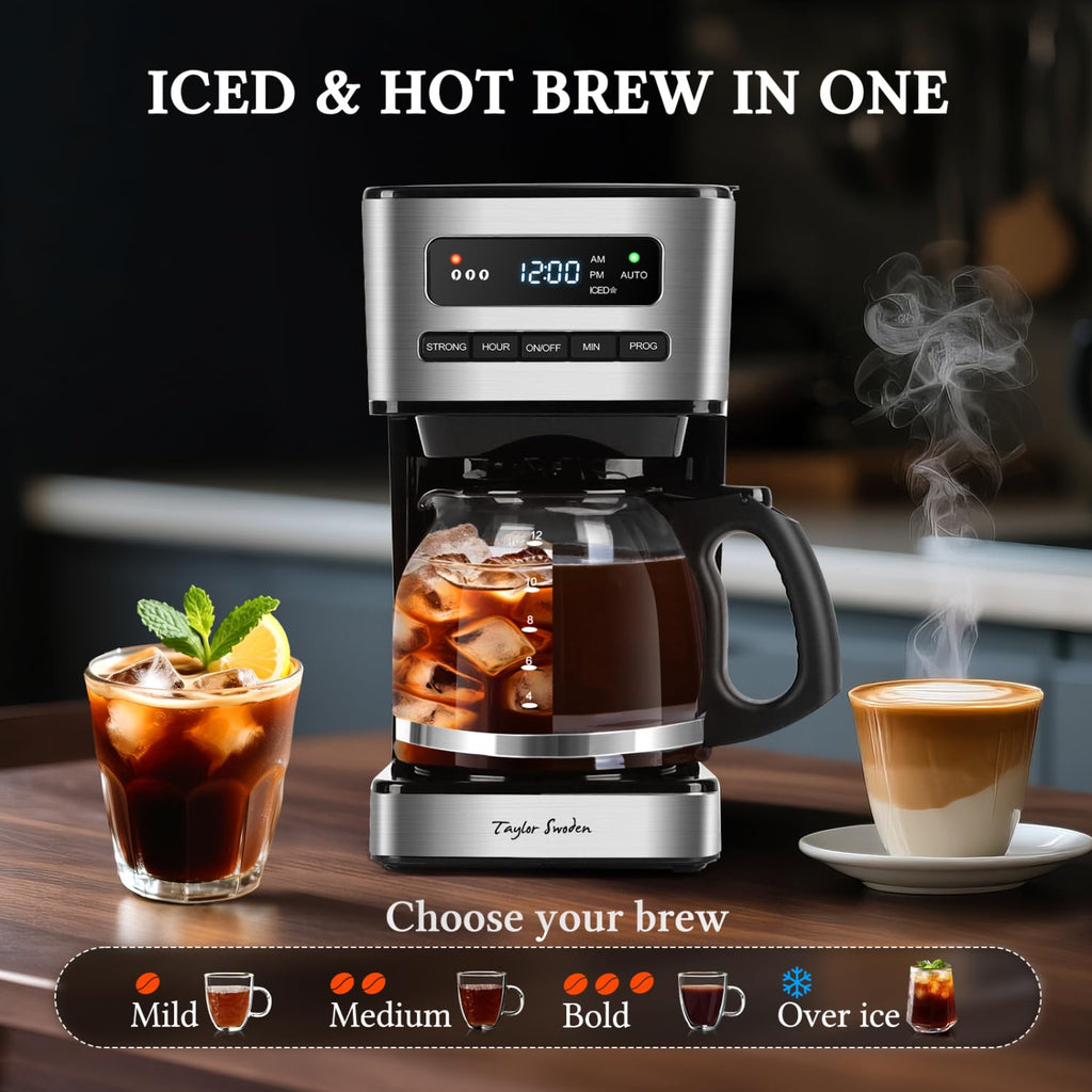 Programmable 12 Cup Drip Coffee Maker Y2874